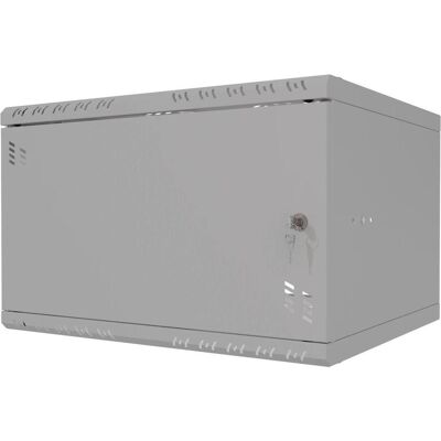 Stalflex Rack Cabinet 19" 6U, 450mm, Metal Door, Grey S-RC19-6U-450MG (6 HE, 19 Zoll Rack), Serverschrank, Grau Stalflex Rack Cabinet 19" 6U, 450mm, Metal Door, Grey S-RC19-6U-450MG (6 HE, 19 Zoll Rack), Serverschrank, Grau