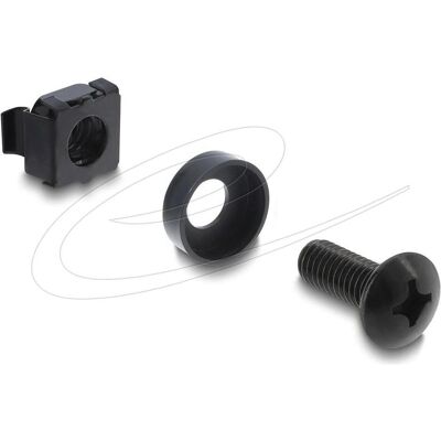Delock Rack Montage Set für 10? und 19? 100 Stück schwarz, Serverschrank Zubehör, Schwarz Delock Rack Montage Set für 10? und 19? 100 Stück schwarz, Serverschrank Zubehör, Schwarz