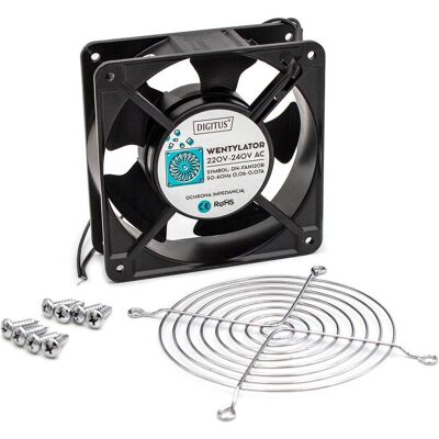 Digitus DN-FAN120B-KIT Rack Zubehör Kühlgebläse, Serverschrank Zubehör, Schwarz Digitus DN-FAN120B-KIT Rack Zubehör Kühlgebläse, Serverschrank Zubehör, Schwarz