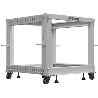 Lanberg OFFENES RACK 19 9HE 600X600-1100 VERSTELLBAR GRAU (9 HE, 19 Zoll Rack), Serverschrank, Grau Lanberg OFFENES RACK 19 9HE 600X600-1100 VERSTELLBAR GRAU (9 HE, 19 Zoll Rack), Serverschrank, Grau