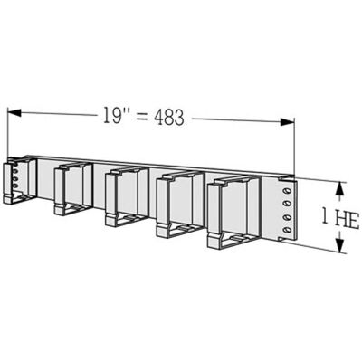Apranet Passe-câbles 19" 1 UH avec 5 arceaux en plastique gris, Serverschrank Zubehör, Grau Apranet Passe-câbles 19" 1 UH avec 5 arceaux en plastique gris, Serverschrank Zubehör, Grau