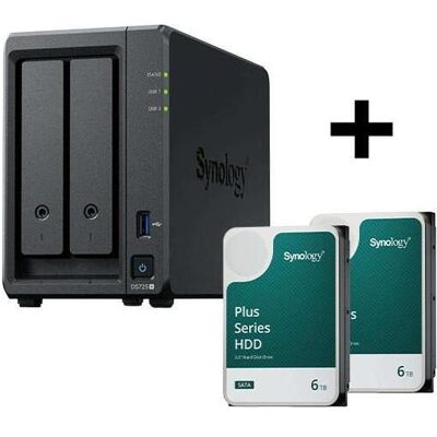 Disk Station DS725+ NAS-Server + Plus 3.5"" SATA HDD Festplatte 12 TB (2 x 6TB) (2 x 6 TB, Synology HAT 33xx), NAS Disk Station DS725+ NAS-Server + Plus 3.5"" SATA HDD Festplatte 12 TB (2 x 6TB) (2 x 6 TB, Synology HAT 33xx), NAS