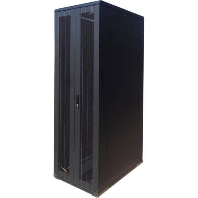Dsit 47 HE 19” Serverschrank, mit perforierter Doppelflügeltüren vorne und hinten (BxTxH) 600 x 800 x 22 (47 HE, 19 Zoll Rack), Serverschrank, Schwarz Dsit 47 HE 19” Serverschrank, mit perforierter Doppelflügeltüren vorne und hinten (BxTxH) 600 x 800 x 22 (47 HE, 19 Zoll Rack), Serverschrank, Schwarz