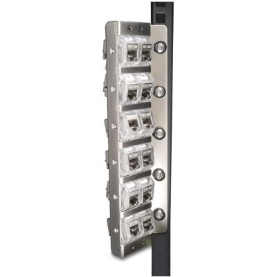 Delock Keystone Halterung 12 Port neigbar für 10" oder 19" R, Serverschrank Zubehör, Silber Delock Keystone Halterung 12 Port neigbar für 10" oder 19" R, Serverschrank Zubehör, Silber