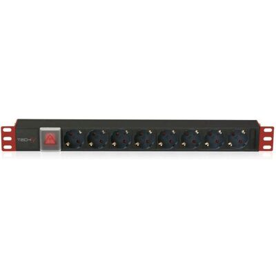Techly I-CASE STRIP-81UD Stromverteilereinheit (PDU) 8 AC-Ausgänge 1U Aluminium, USV Zubehör Techly I-CASE STRIP-81UD Stromverteilereinheit (PDU) 8 AC-Ausgänge 1U Aluminium, USV Zubehör