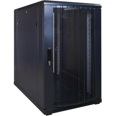 Dsit 18 HE 19” Serverschrank, mit perforierter Fronttür (BxTxH) 600 x 1000 x 1000mm (18 HE, 19 Zoll Rack), Serverschrank, Schwarz Dsit 18 HE 19” Serverschrank, mit perforierter Fronttür (BxTxH) 600 x 1000 x 1000mm (18 HE, 19 Zoll Rack), Serverschrank, Schwarz