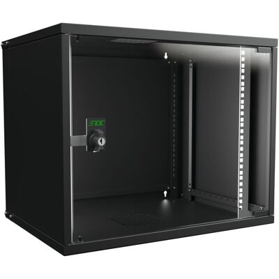 Enoc Wandschrank SNP 9HE sw W3 9-4-S-SNP (10.86 HE, 19 Zoll Rack), Serverschrank, Schwarz Enoc Wandschrank SNP 9HE sw W3 9-4-S-SNP (10.86 HE, 19 Zoll Rack), Serverschrank, Schwarz