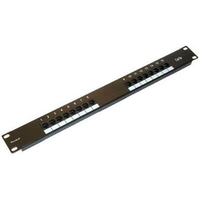 XtendLan 19" Patch panel 16port, UTP, Cat5E, 30µm, duální svorkovnice, černý, Server Zubehör, Schwarz XtendLan 19" Patch panel 16port, UTP, Cat5E, 30µm, duální svorkovnice, černý, Server Zubehör, Schwarz