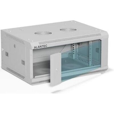 Alantec 19 -Hängeschrank 4U 600 x 450 Farbe grau (4 HE, 19 Zoll Rack), Serverschrank, Grau Alantec 19 -Hängeschrank 4U 600 x 450 Farbe grau (4 HE, 19 Zoll Rack), Serverschrank, Grau