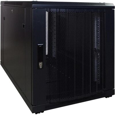 Dsit 12 HE, kleiner Serverschrank, mit perforierter Fronttür (BxTxH) 600 x 1200 x 720 mm (12 HE, 19 Zoll Rack), Serverschrank, Schwarz Dsit 12 HE, kleiner Serverschrank, mit perforierter Fronttür (BxTxH) 600 x 1200 x 720 mm (12 HE, 19 Zoll Rack), Serverschrank, Schwarz