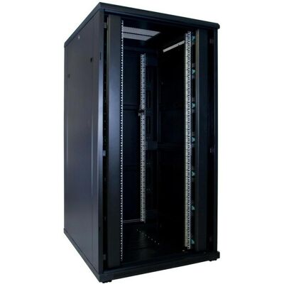 Dsit 32 HE 19” Serverschrank, mit Glastür (BxTxH) 800 x 1000 x 1600mm (32 HE, 19 Zoll Rack), Serverschrank, Schwarz Dsit 32 HE 19” Serverschrank, mit Glastür (BxTxH) 800 x 1000 x 1600mm (32 HE, 19 Zoll Rack), Serverschrank, Schwarz