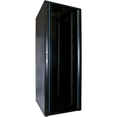 Dsit 47 HE 19” Serverschrank, mit Glastür (BxTxH) 800 x 1000 x 2260mm (47 HE, 19 Zoll Rack), Serverschrank, Schwarz Dsit 47 HE 19” Serverschrank, mit Glastür (BxTxH) 800 x 1000 x 2260mm (47 HE, 19 Zoll Rack), Serverschrank, Schwarz