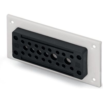 Wago Kabeldurchführungsplatte, Serverschrank Zubehör, Schwarz Wago Kabeldurchführungsplatte, Serverschrank Zubehör, Schwarz