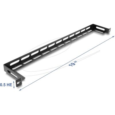 Delock 19" 0,5 HE Panel L-Form 80 mm mit Kabelbinderbefestig, Serverschrank Zubehör, Schwarz Delock 19" 0,5 HE Panel L-Form 80 mm mit Kabelbinderbefestig, Serverschrank Zubehör, Schwarz