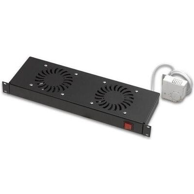 Legrand Rackszekrény ventilátor 19"- 1U, 2 ventilátor, termosztát, 160m3/óra, Fekete, Serverschrank Zubehör, Schwarz Legrand Rackszekrény ventilátor 19"- 1U, 2 ventilátor, termosztát, 160m3/óra, Fekete, Serverschrank Zubehör, Schwarz