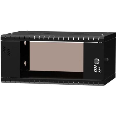 Stalflex Rack Cabinet 19" 4U Glass Door Black S-RC19-4U-350GB (4 HE, 19 Zoll Rack), Serverschrank, Schwarz Stalflex Rack Cabinet 19" 4U Glass Door Black S-RC19-4U-350GB (4 HE, 19 Zoll Rack), Serverschrank, Schwarz
