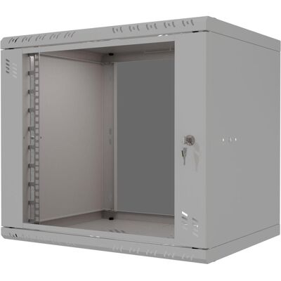 Stalflex Rack Cabinet 19" 9U, 600mm, Glass Door, Grey S-RC19-9U-600GG (9 HE, 19 Zoll Rack), Serverschrank, Grau Stalflex Rack Cabinet 19" 9U, 600mm, Glass Door, Grey S-RC19-9U-600GG (9 HE, 19 Zoll Rack), Serverschrank, Grau