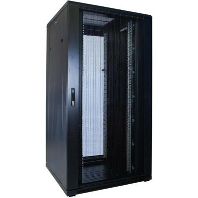 Dsit 32 HE 19” Serverschrank, mit perforierter Fronttür (BxTxH) 800 x 800 x 1600mm (32 HE, 19 Zoll Rack), Serverschrank, Schwarz Dsit 32 HE 19” Serverschrank, mit perforierter Fronttür (BxTxH) 800 x 800 x 1600mm (32 HE, 19 Zoll Rack), Serverschrank, Schwarz