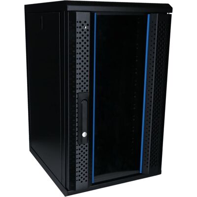 Dsit 12 HE, 10” Serverschrank, mit Glastür (BxTxH) 370x450x618mm (12 HE, 10 Zoll Rack), Serverschrank, Schwarz Dsit 12 HE, 10” Serverschrank, mit Glastür (BxTxH) 370x450x618mm (12 HE, 10 Zoll Rack), Serverschrank, Schwarz