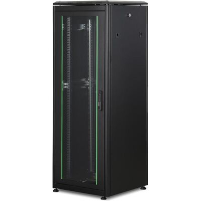 Digitus DN-19 32U-6/6-B-1 Netzwerkschrank (32 HE, 19 Zoll Rack), Serverschrank, Schwarz Digitus DN-19 32U-6/6-B-1 Netzwerkschrank (32 HE, 19 Zoll Rack), Serverschrank, Schwarz