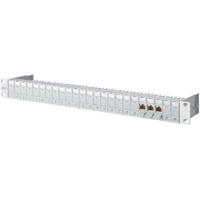 Metz Connect 24-Port Netzwerkpanel - Abschirmung, 1U, Grau Metz Connect 24-Port Netzwerkpanel - Abschirmung, 1U, Grau