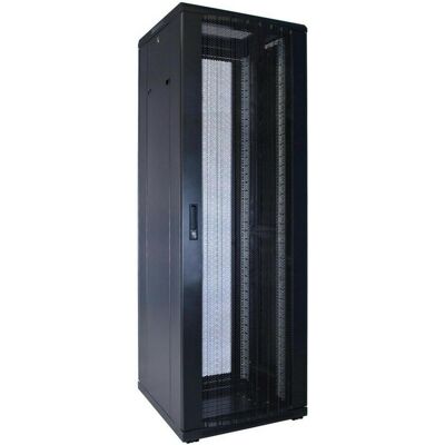 Dsit 37 HE 19” Serverschrank, mit perforierter Fronttür (BxTxH) 600 x 600 x 1800mm (37 HE, 19 Zoll Rack), Serverschrank, Schwarz Dsit 37 HE 19” Serverschrank, mit perforierter Fronttür (BxTxH) 600 x 600 x 1800mm (37 HE, 19 Zoll Rack), Serverschrank, Schwarz