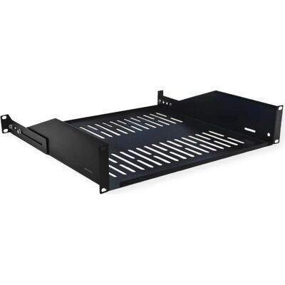 Value 19"-Fachboden 2HE, T: 400 mm, < 25 kg, U-Form, Serverschrank Zubehör, Schwarz Value 19"-Fachboden 2HE, T: 400 mm, < 25 kg, U-Form, Serverschrank Zubehör, Schwarz