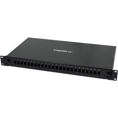 Synergy 21 LWL-Patchpanel für 24xLC-Duplex-Buchsen, 19"/1HE, ohne LC-Kupplungen, Schwarz, Server Zubehör, Schwarz Synergy 21 LWL-Patchpanel für 24xLC-Duplex-Buchsen, 19"/1HE, ohne LC-Kupplungen, Schwarz, Server Zubehör, Schwarz
