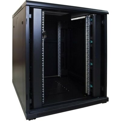 Dsit 18 HE 19” Serverschrank, mit Glastür (BxTxH) 800 x 1000 x 1000mm (18 HE, 19 Zoll Rack), Serverschrank, Schwarz Dsit 18 HE 19” Serverschrank, mit Glastür (BxTxH) 800 x 1000 x 1000mm (18 HE, 19 Zoll Rack), Serverschrank, Schwarz
