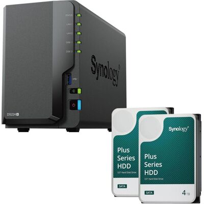 Synology DiskStation DS224+ 2 Einschübe NAS-Server Leergehäuse (DS224+) + 16TB (2x8TB)... (2 x 8 TB), NAS, Schwarz Synology DiskStation DS224+ 2 Einschübe NAS-Server Leergehäuse (DS224+) + 16TB (2x8TB)... (2 x 8 TB), NAS, Schwarz