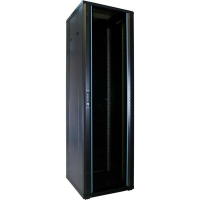 Dsit 42 HE 19” Serverschrank, mit Glastür (BxTxH) 600 x 600 x 2000mm (42 HE, 19 Zoll Rack), Serverschrank, Schwarz Dsit 42 HE 19” Serverschrank, mit Glastür (BxTxH) 600 x 600 x 2000mm (42 HE, 19 Zoll Rack), Serverschrank, Schwarz