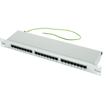 Telegärtner 24-Port Cat5e Patchpanel - 1U 19" Lichtgrau Telegärtner 24-Port Cat5e Patchpanel - 1U 19" Lichtgrau