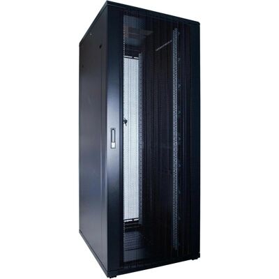 Dsit 47 HE 19” Serverschrank, mit perforierter Fronttür (BxTxH) 600 x 1000 x 2260mm (47 HE, 19 Zoll Rack), Serverschrank, Schwarz Dsit 47 HE 19” Serverschrank, mit perforierter Fronttür (BxTxH) 600 x 1000 x 2260mm (47 HE, 19 Zoll Rack), Serverschrank, Schwarz