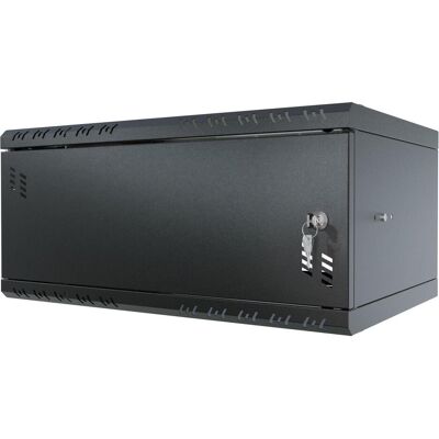 Stalflex Rack Cabinet 19" 4U, 350mm, Metal Door, Black S-RC19-4U-350MB (4 HE, 19 Zoll Rack), Serverschrank, Schwarz Stalflex Rack Cabinet 19" 4U, 350mm, Metal Door, Black S-RC19-4U-350MB (4 HE, 19 Zoll Rack), Serverschrank, Schwarz