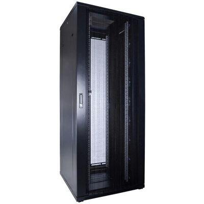 Dsit 47 HE 19” Serverschrank, mit perforierter Fronttür (BxTxH) 800 x 800 x 2260mm (47 HE, 19 Zoll Rack), Serverschrank, Schwarz Dsit 47 HE 19” Serverschrank, mit perforierter Fronttür (BxTxH) 800 x 800 x 2260mm (47 HE, 19 Zoll Rack), Serverschrank, Schwarz