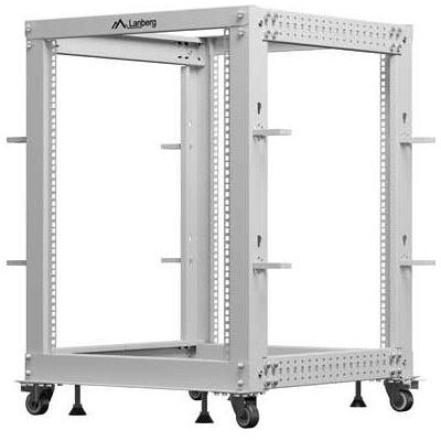 Lanberg OFFENES RACK 19 15HE 600X600-1100 VERSTELLBAR GRAU (15 HE, 19 Zoll Rack), Serverschrank, Grau Lanberg OFFENES RACK 19 15HE 600X600-1100 VERSTELLBAR GRAU (15 HE, 19 Zoll Rack), Serverschrank, Grau