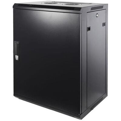 Dsit 15 HE Serverschrank, Wandgehäuse, mit Metalltür (BxTxH) 600 x 600 x 770mm (15 HE, 19 Zoll Rack), Serverschrank, Schwarz Dsit 15 HE Serverschrank, Wandgehäuse, mit Metalltür (BxTxH) 600 x 600 x 770mm (15 HE, 19 Zoll Rack), Serverschrank, Schwarz