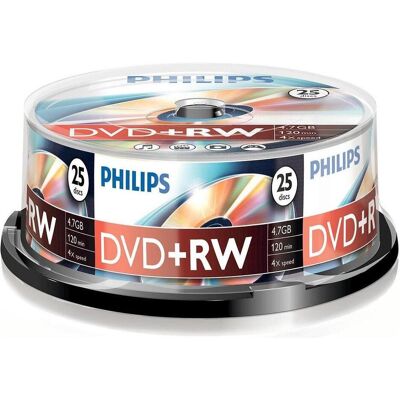Philips DVD+RW 4.7 GB (25x), Optischer Datenträger Philips DVD+RW 4.7 GB (25x), Optischer Datenträger