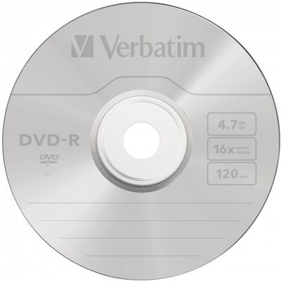 Verbatim DVD-R, 16x, 4.7GB, 100er Spindel (100x), Optischer Datenträger Verbatim DVD-R, 16x, 4.7GB, 100er Spindel (100x), Optischer Datenträger
