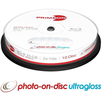 Primeon BD-R 25GB Single Layer 10er Sp (10x), Optischer Datenträger Primeon BD-R 25GB Single Layer 10er Sp (10x), Optischer Datenträger