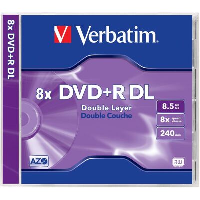 Verbatim DVD+R Double Layer 8x Speed, Jewel Case, 8,5GB, Optischer Datenträger Verbatim DVD+R Double Layer 8x Speed, Jewel Case, 8,5GB, Optischer Datenträger