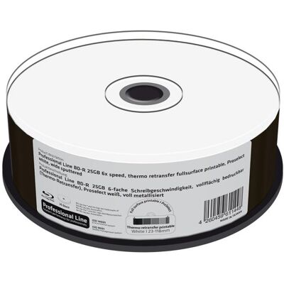 MediaRange Professional Line - 25 x BD-R - 25 GB 4x - weiss - mit Thermodrucker bedruckbare Oberfl... (25x), Optischer Datenträger MediaRange Professional Line - 25 x BD-R - 25 GB 4x - weiss - mit Thermodrucker bedruckbare Oberfl... (25x), Optischer Datenträger