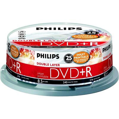 Philips DVD+R DR8I2B25F/00 (25x), Optischer Datenträger Philips DVD+R DR8I2B25F/00 (25x), Optischer Datenträger