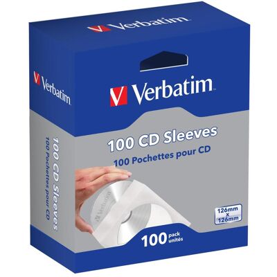 Verbatim 49976 Weiße Transparente CD-Hüllen - Optische Scheibenaufbewahrung Verbatim 49976 Weiße Transparente CD-Hüllen - Optische Scheibenaufbewahrung