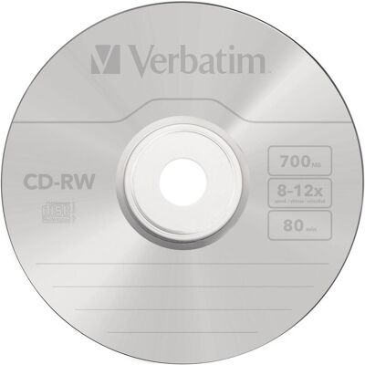 Verbatim CD-RW, 700MB, 12x, 10er Pack (10x), Optischer Datenträger Verbatim CD-RW, 700MB, 12x, 10er Pack (10x), Optischer Datenträger