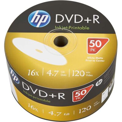 HP DVD+R 4,7 GB 16X - Discs - Packung mit 50 HP DVD+R 4,7 GB 16X - Discs - Packung mit 50