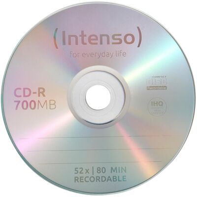 Intenso CD-R 700MB/80min (10x), Optischer Datenträger Intenso CD-R 700MB/80min (10x), Optischer Datenträger