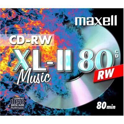 Maxell CD-RW 80 Audio, JewelCase, 1 piece (1x), Optischer Datenträger Maxell CD-RW 80 Audio, JewelCase, 1 piece (1x), Optischer Datenträger