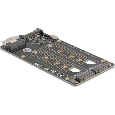 Delock SFF-8654 8i zu 2 x M.2 Key M NVMe SSD Konverter, SSD + Festplatte Zubehör Delock SFF-8654 8i zu 2 x M.2 Key M NVMe SSD Konverter, SSD + Festplatte Zubehör
