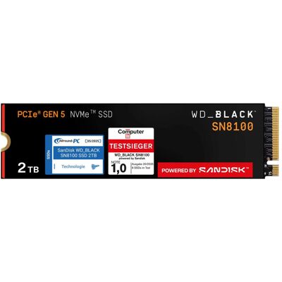 WD Black SN8100 powered by SANDISK (2000 GB, M.2 2280), SSD WD Black SN8100 powered by SANDISK (2000 GB, M.2 2280), SSD